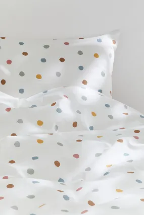 Cotton single duvet cover set - White/Spotted - Home All | H&M GB