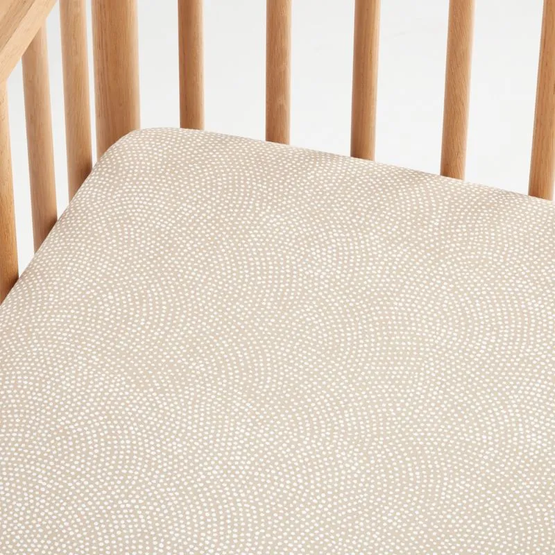 Crate&Barrel Batik Desert Organic Cotton Baby Crib Fitted Sheet by Leanne Ford