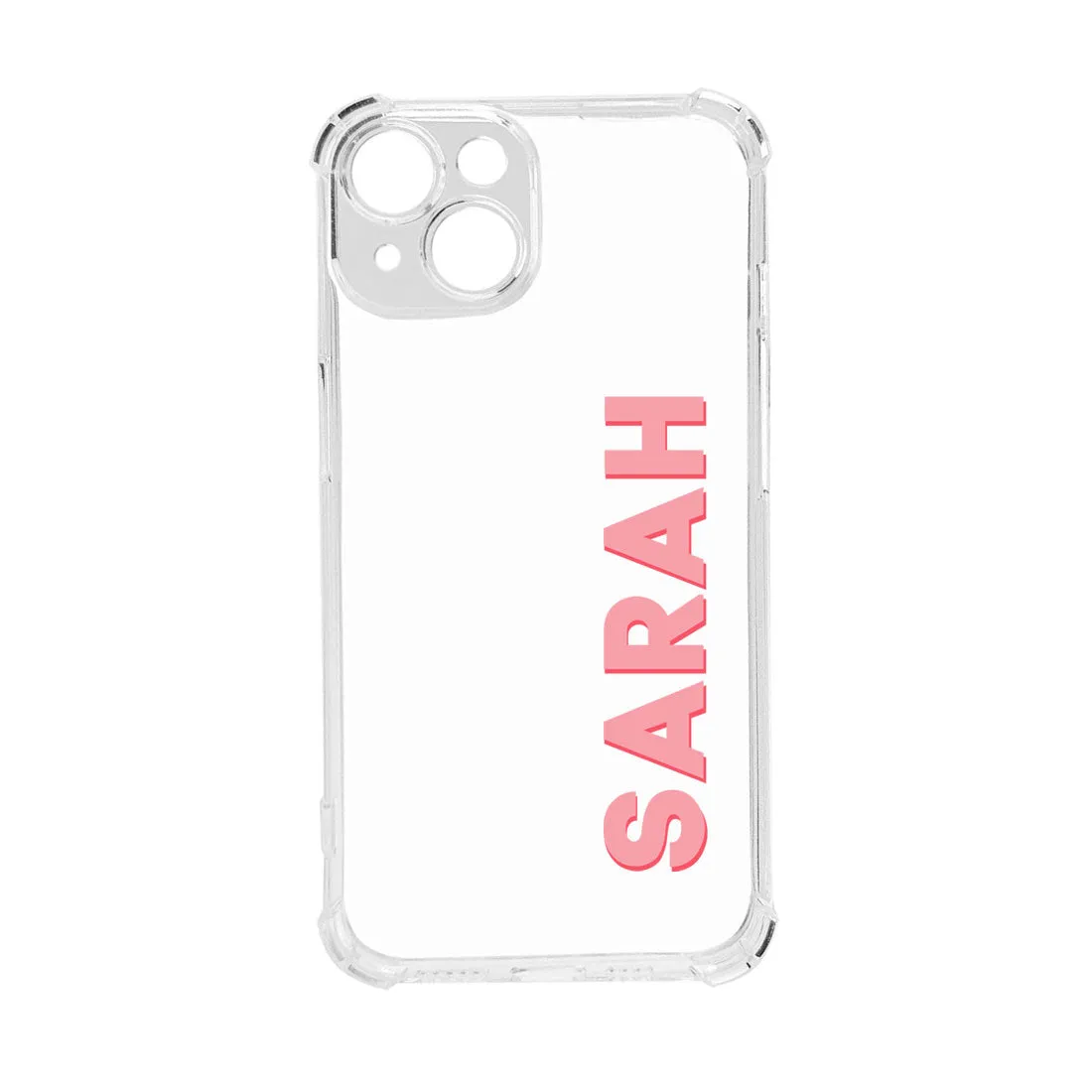 Customized iPhone 14 Plus Back Case with Camera Protection Transparent Cover with Name