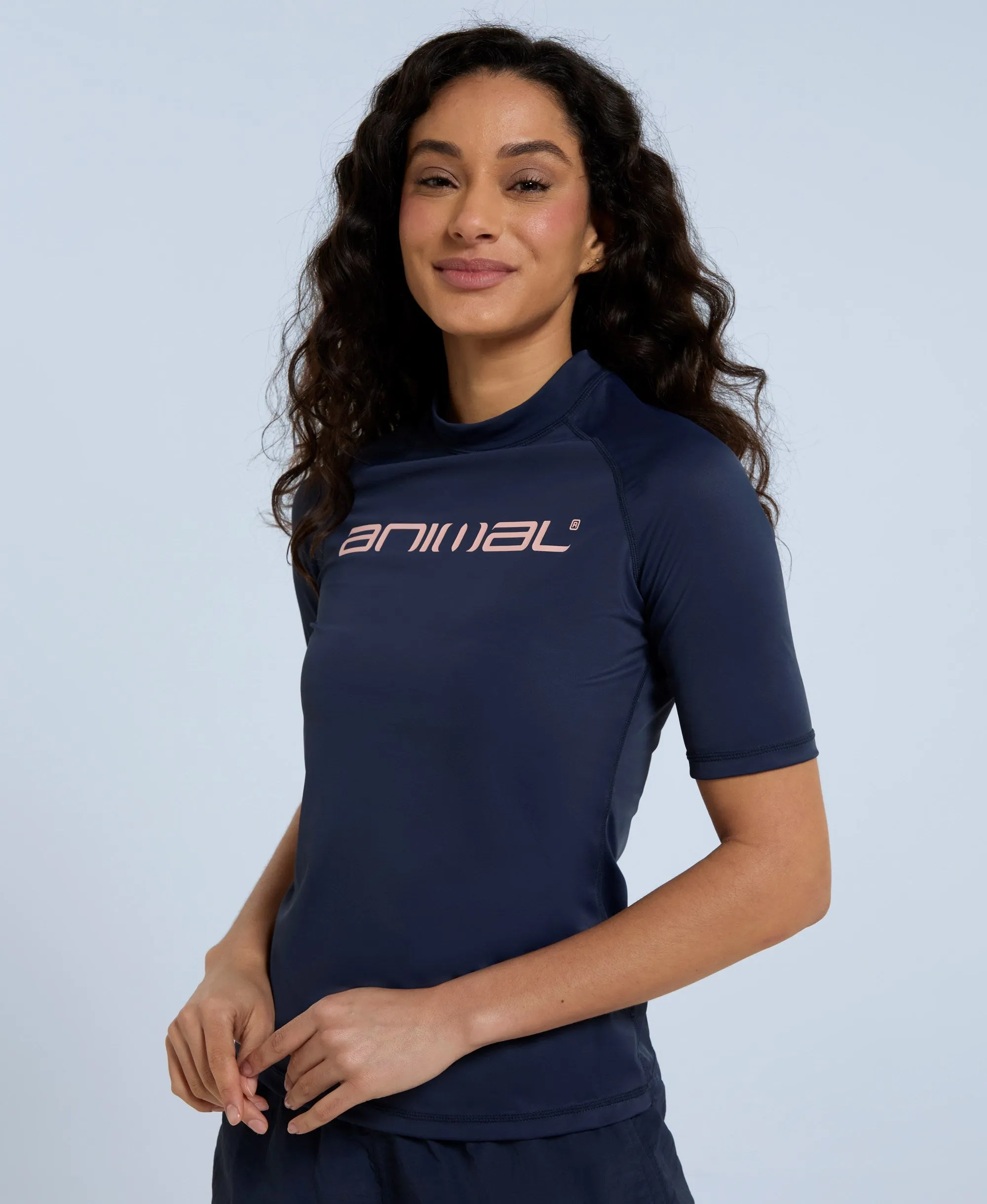 Daisy Womens Logo Rash Vest - Navy