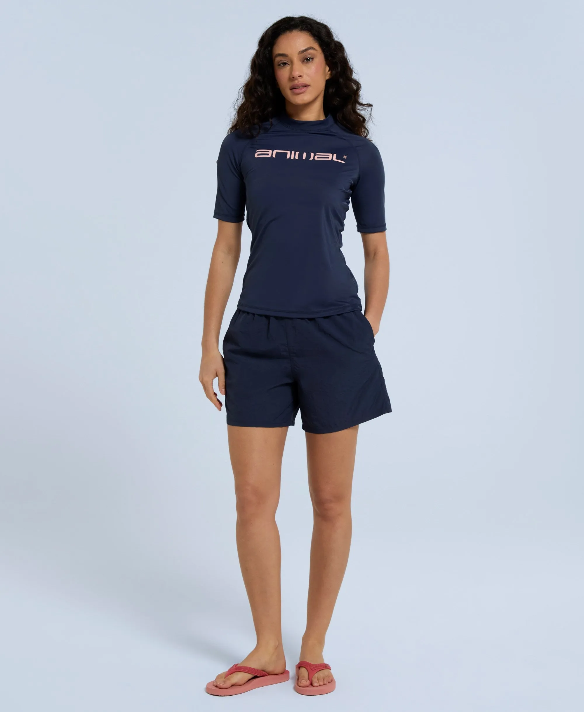 Daisy Womens Logo Rash Vest - Navy