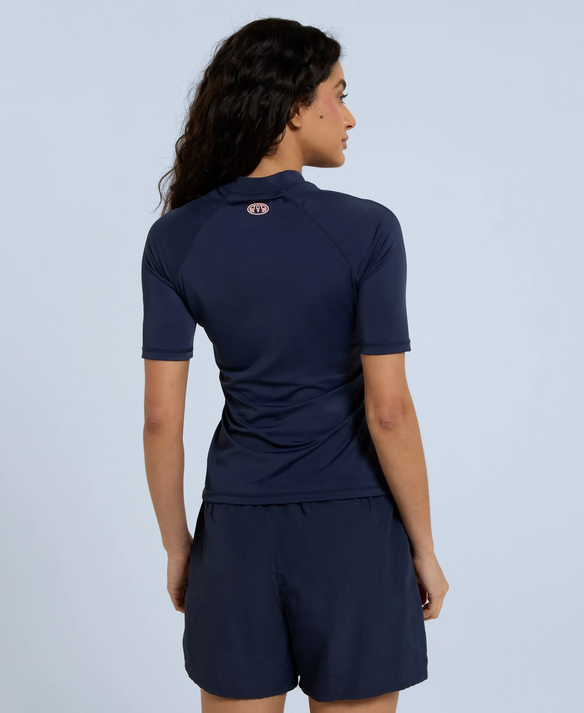 Daisy Womens Logo Rash Vest - Navy