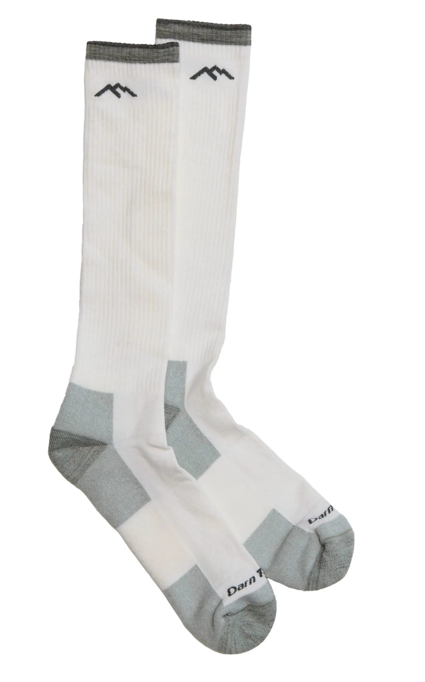 Darn Tough Men's Westerner White Over-the-Calf Lightweight Work Boot Socks - X-Large