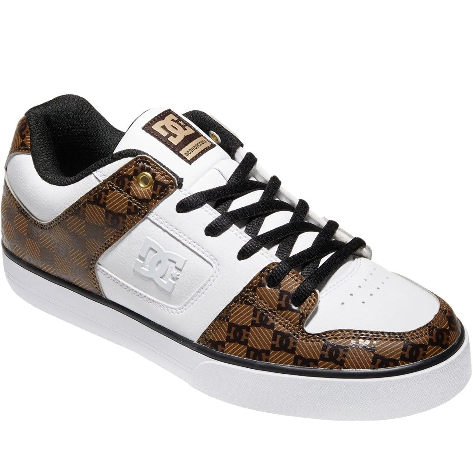 DC Pure SE Low Rise Retro Trainers - White/Brown