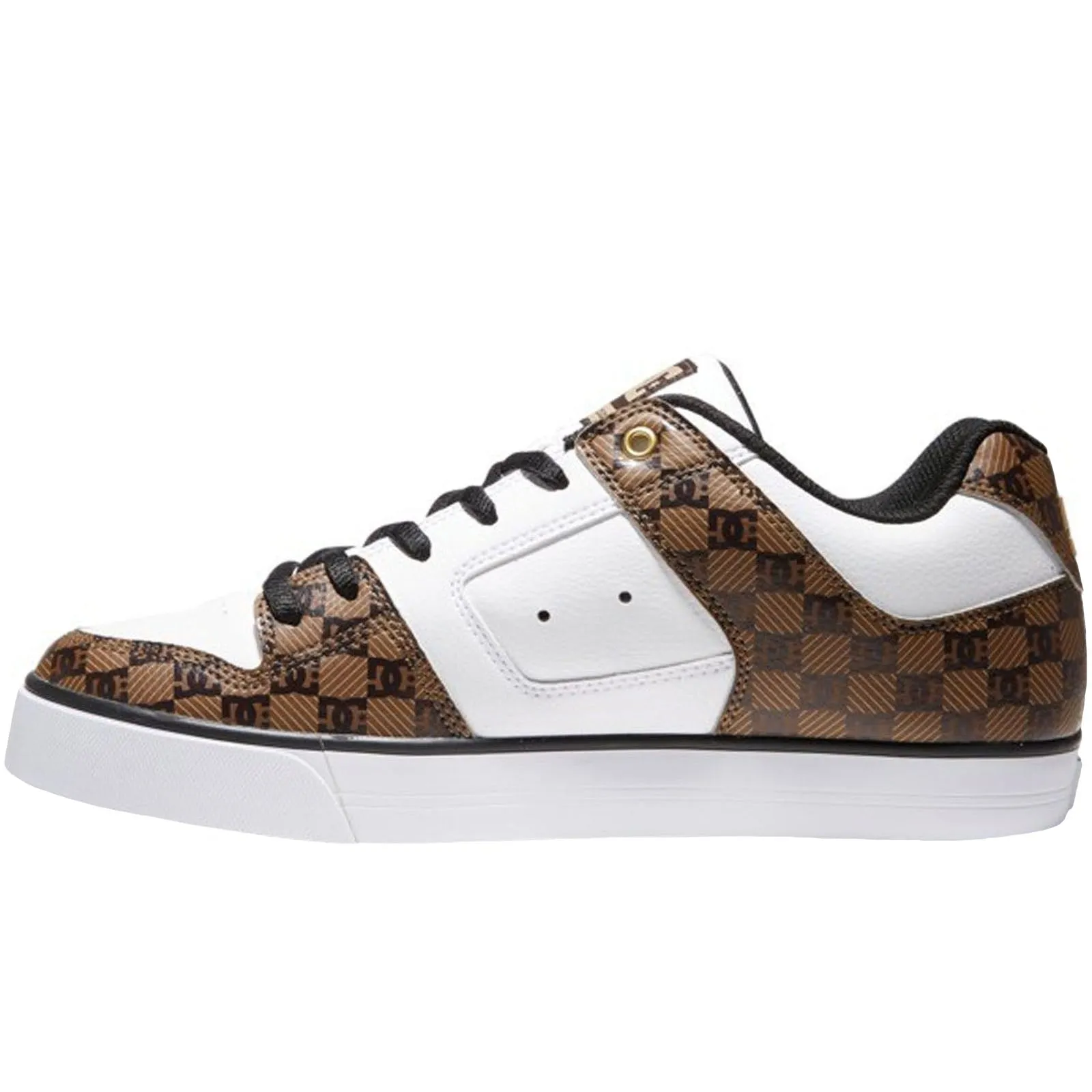 DC Pure SE Low Rise Retro Trainers - White/Brown