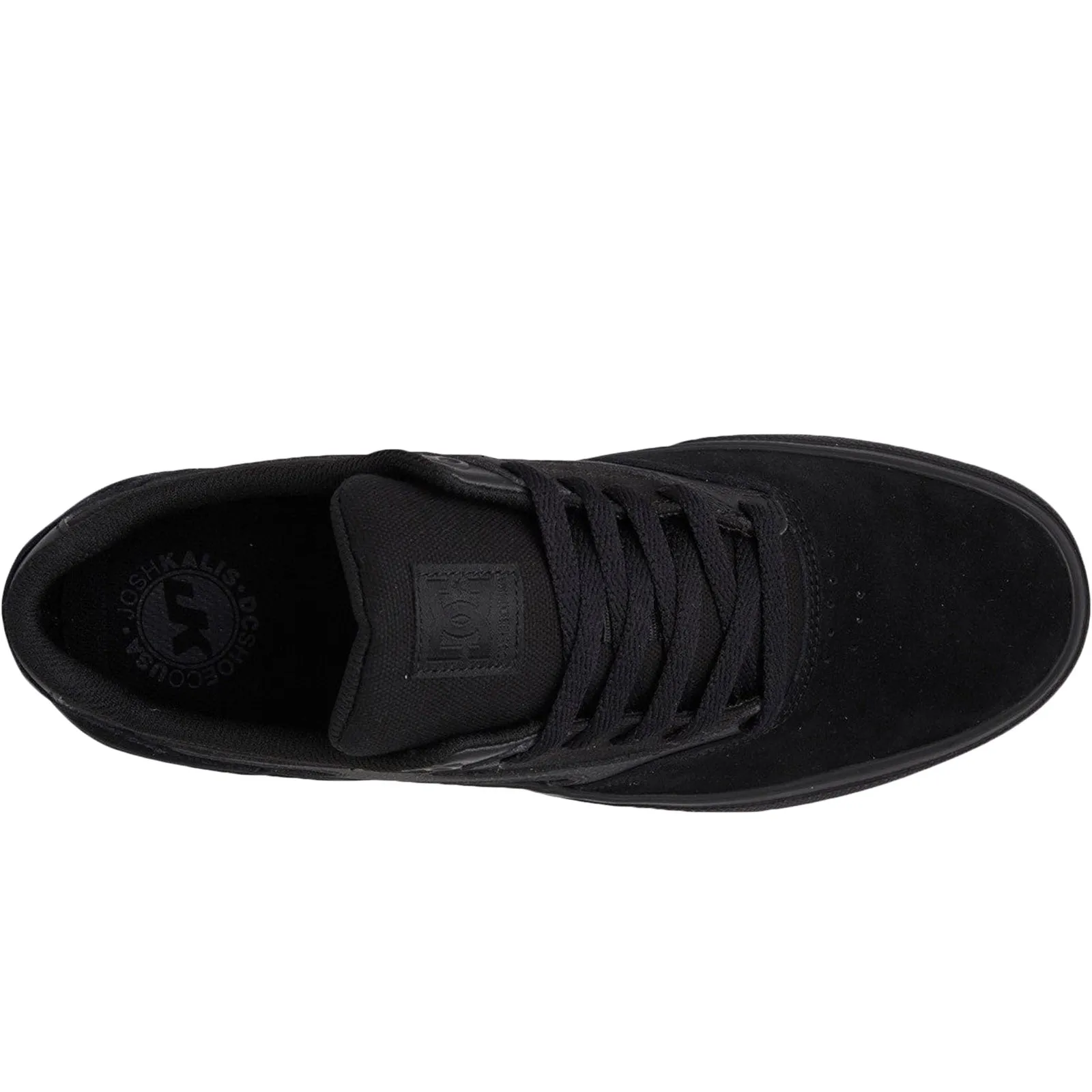 DC Shoes Mens Kalis Low Rise Suede Leather Trainers - Black