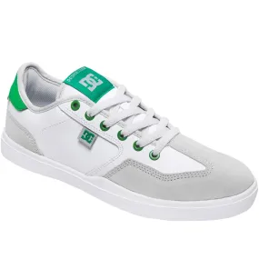 DC Shoes Mens Vestrey Leather Suede Trainers - White/Green