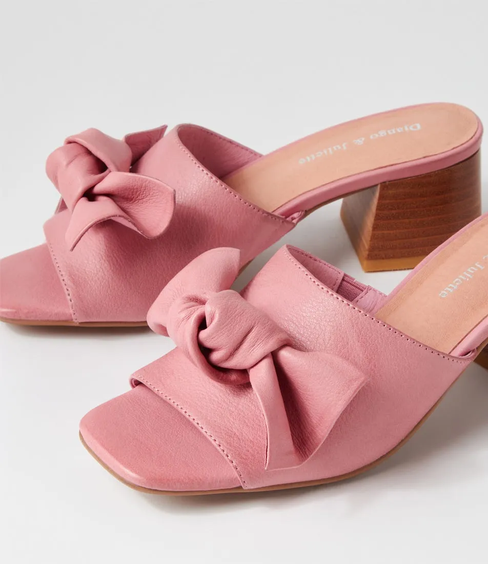 DJANGO & JULIETTE Finchy Pretty Pink Leather Mules