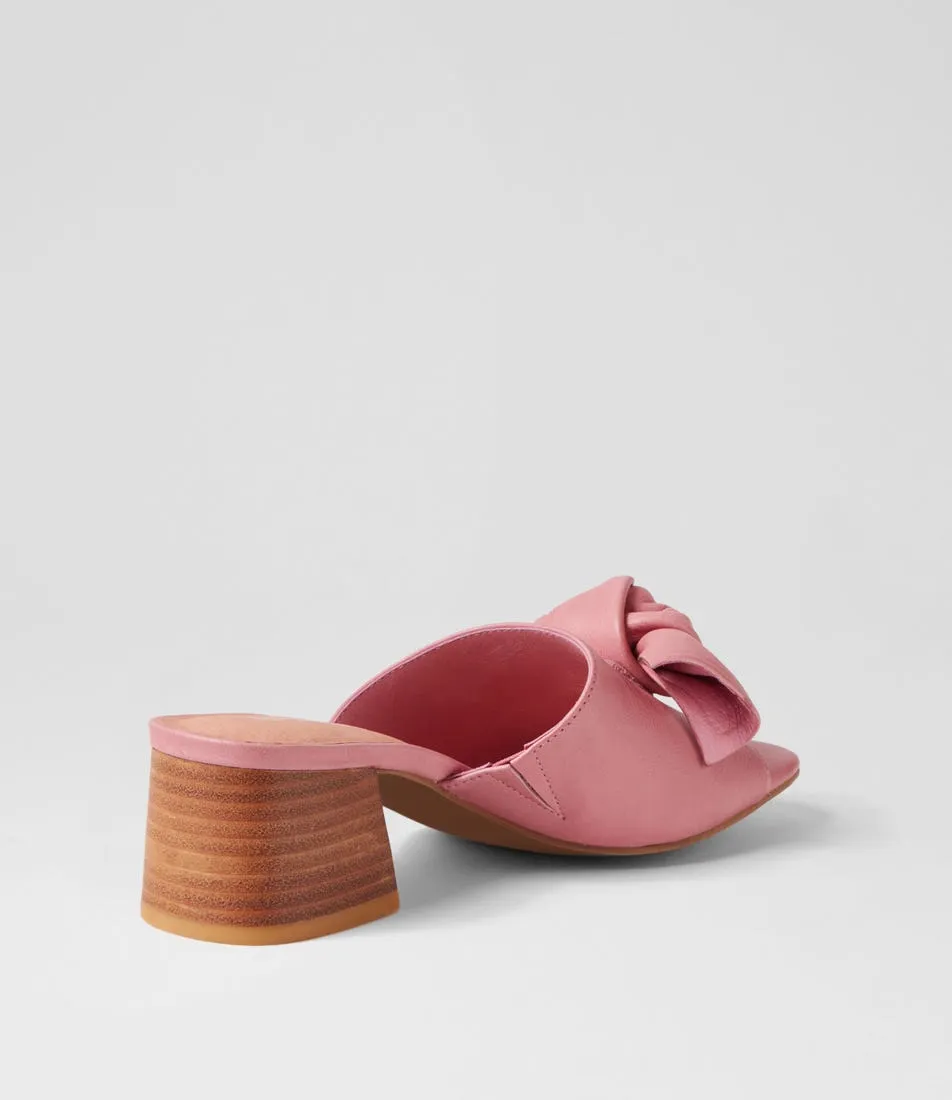 DJANGO & JULIETTE Finchy Pretty Pink Leather Mules