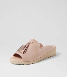 DJANGO & JULIETTE Mayson Dusty Pink Nude Leather Mules