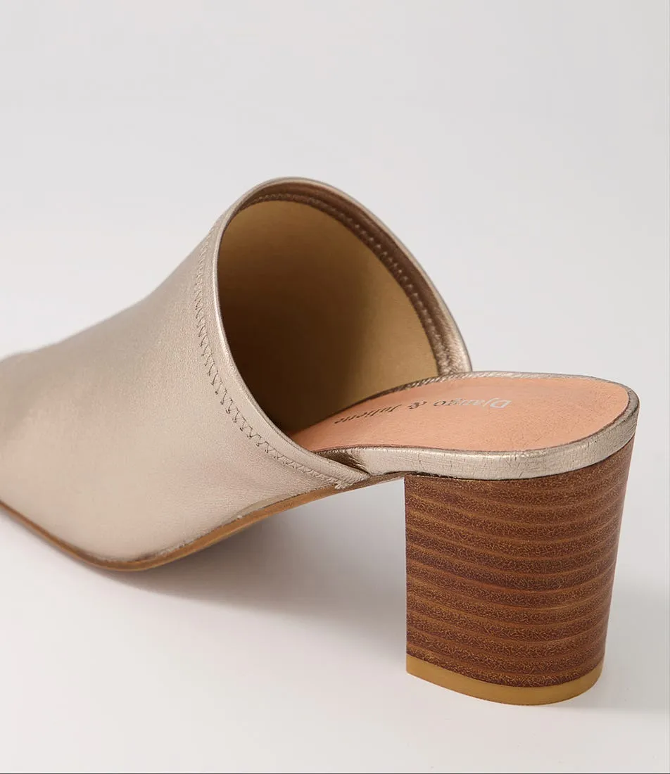 DJANGO & JULIETTE Pantry Champagne Leather Mules