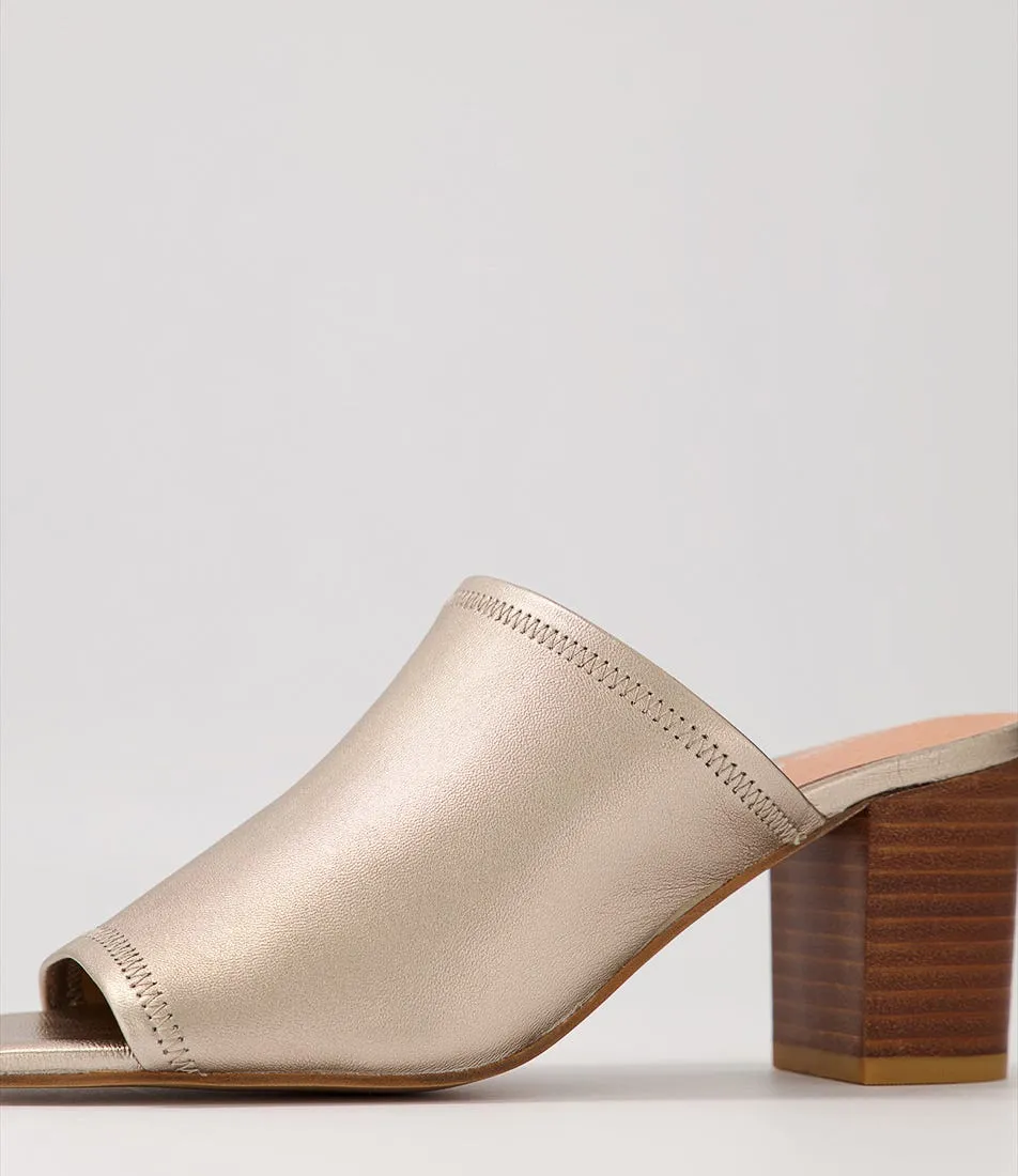 DJANGO & JULIETTE Pantry Champagne Leather Mules