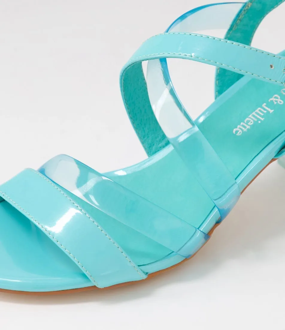 DJANGO & JULIETTE Slava Aquamarine Aqua Multi Sandals