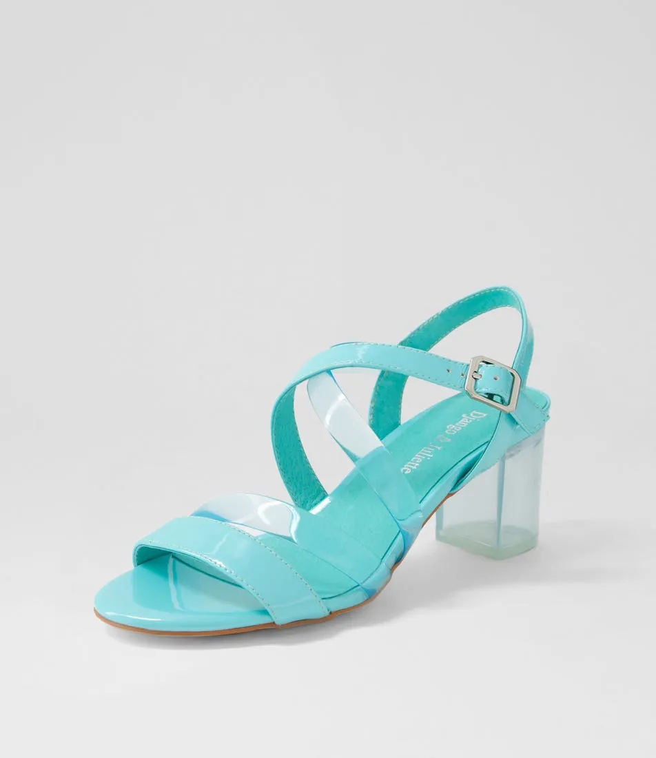 DJANGO & JULIETTE Slava Aquamarine Aqua Multi Sandals