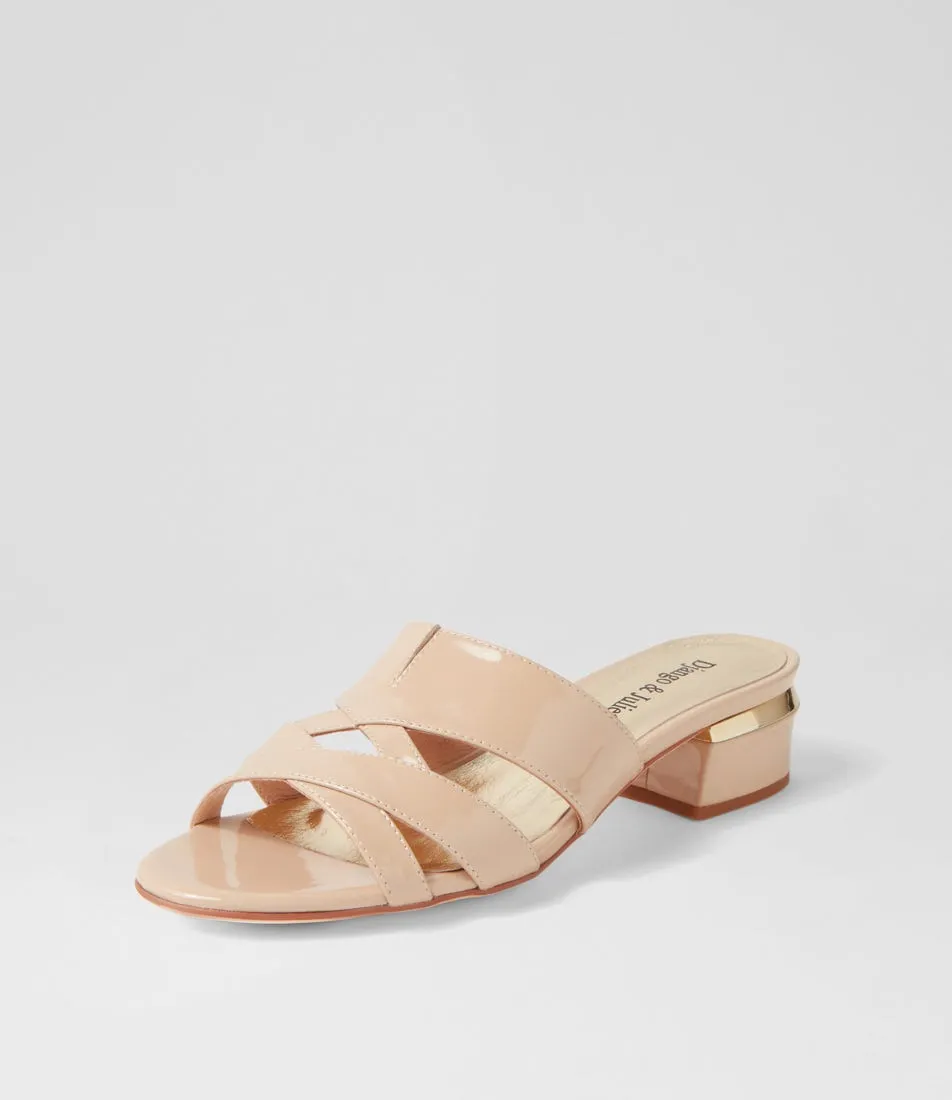 DJANGO & JULIETTE Tizza Cafe Patent Leather Sandals