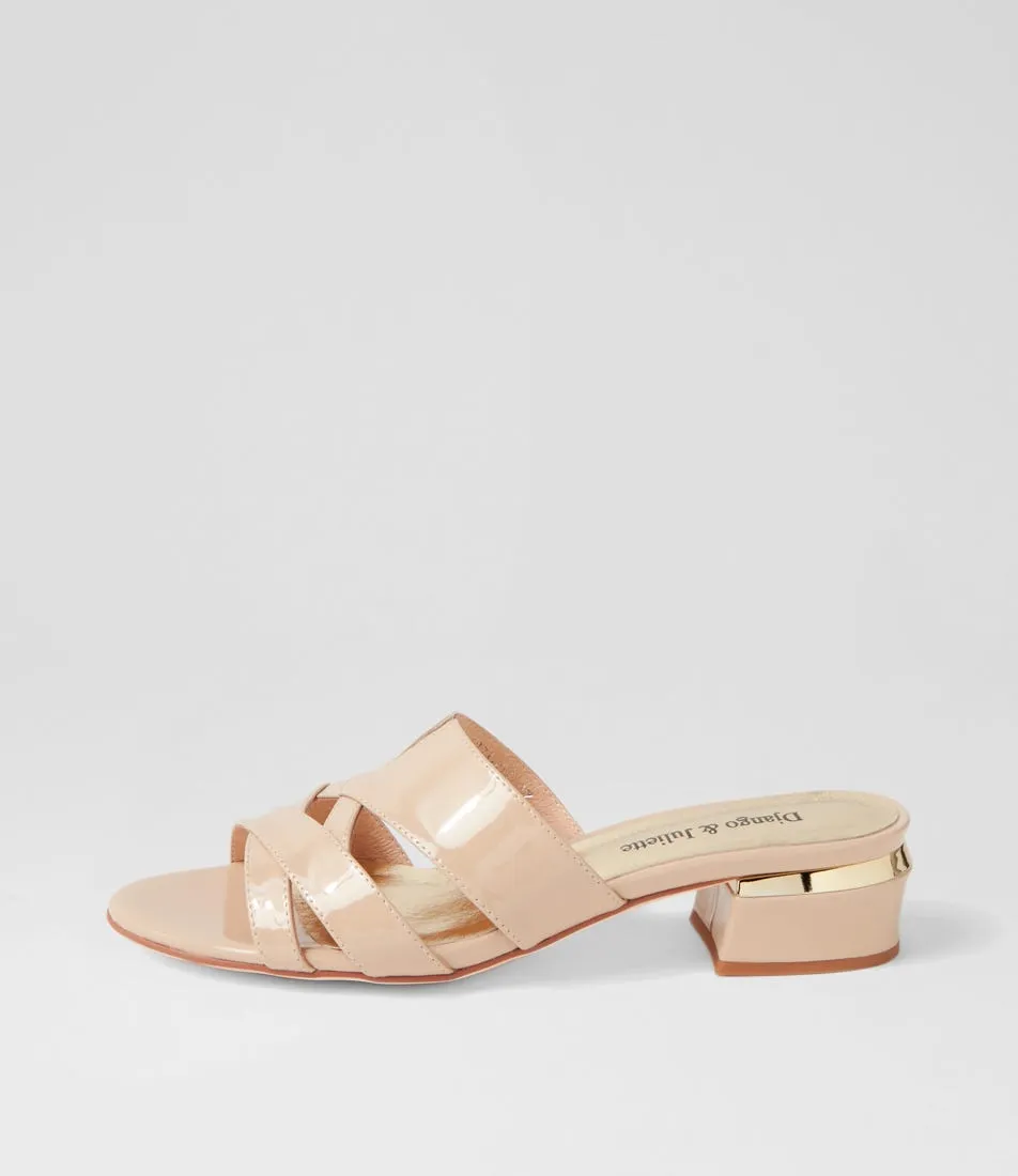 DJANGO & JULIETTE Tizza Cafe Patent Leather Sandals