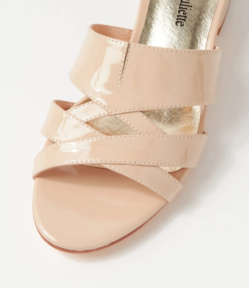 DJANGO & JULIETTE Tizza Cafe Patent Leather Sandals