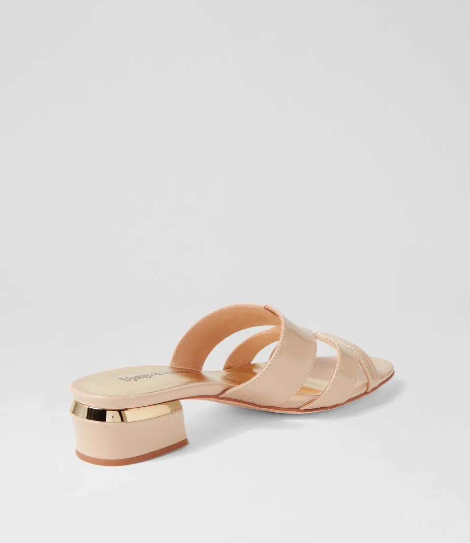 DJANGO & JULIETTE Tizza Cafe Patent Leather Sandals