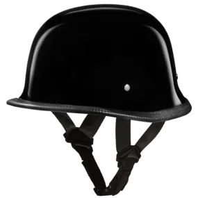 D.O.T German Motorcycle Helmet - Gloss Black