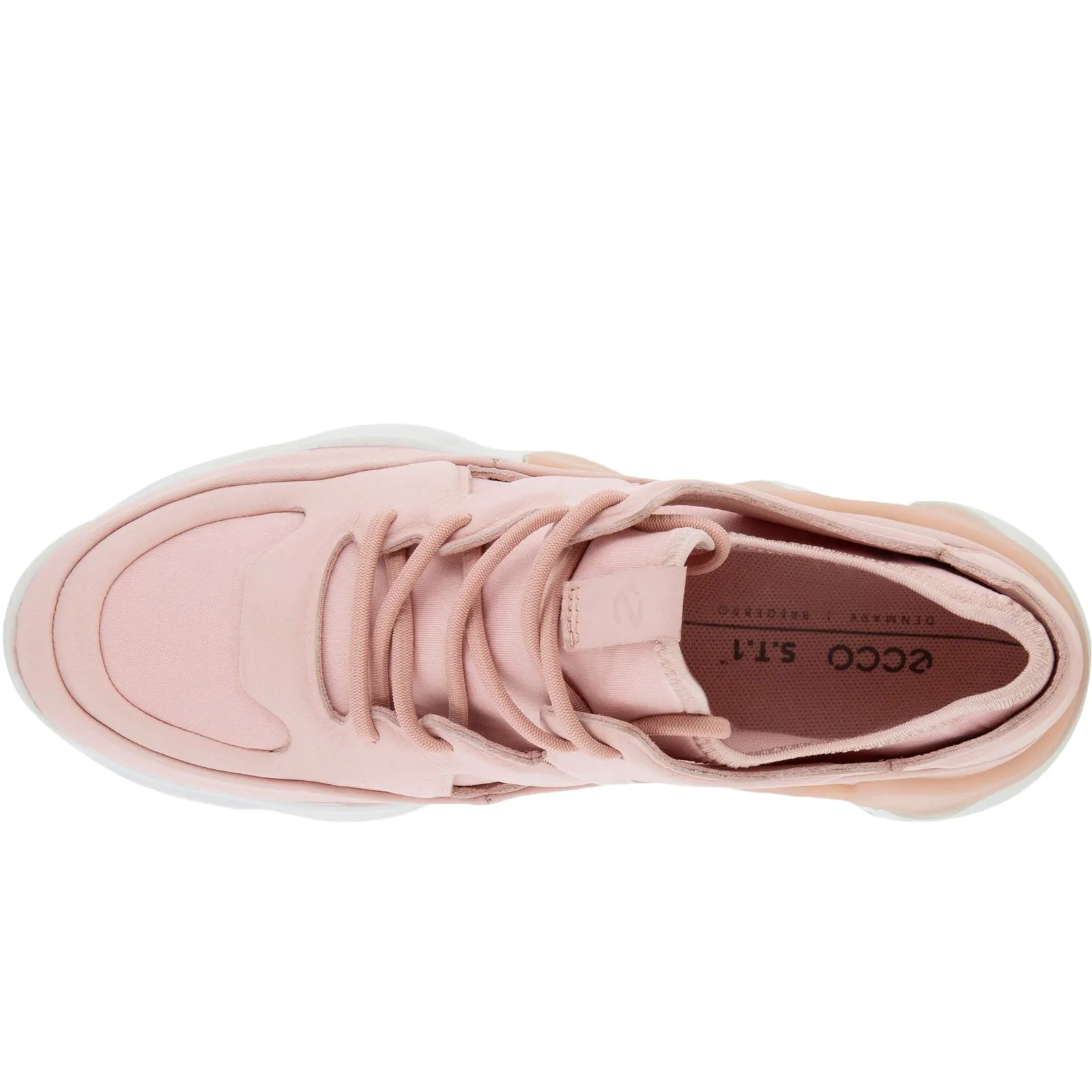 ECCO Womens ELO Leather Street Style Trainers - Pink