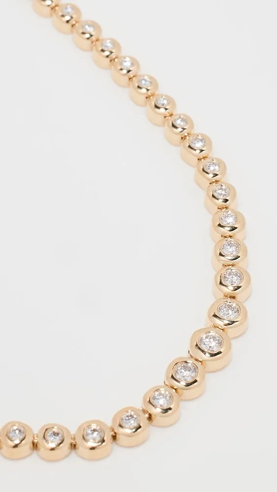 EF Collection   14k Graduated Diamond Pillow Necklace 