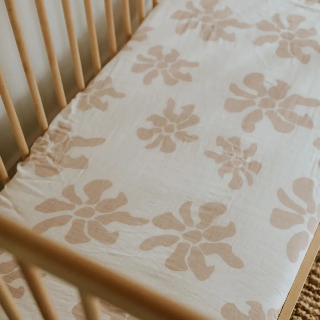 Fitted Cot Sheet | Hibi Blush