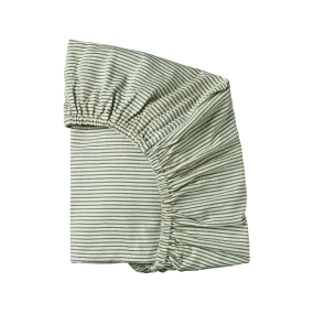 Fitted Sheet for Cot - Nettle Pinstripe