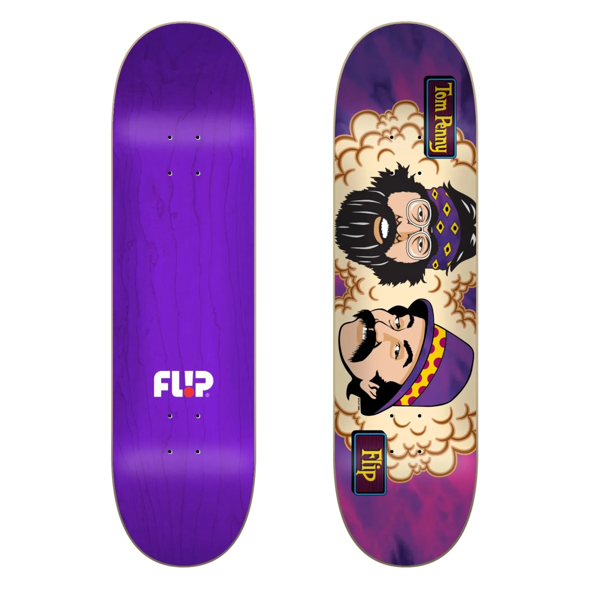 FLIP SKATEBOARDS PENNY FRIENDS PURPLE HAZE DECK 8.25