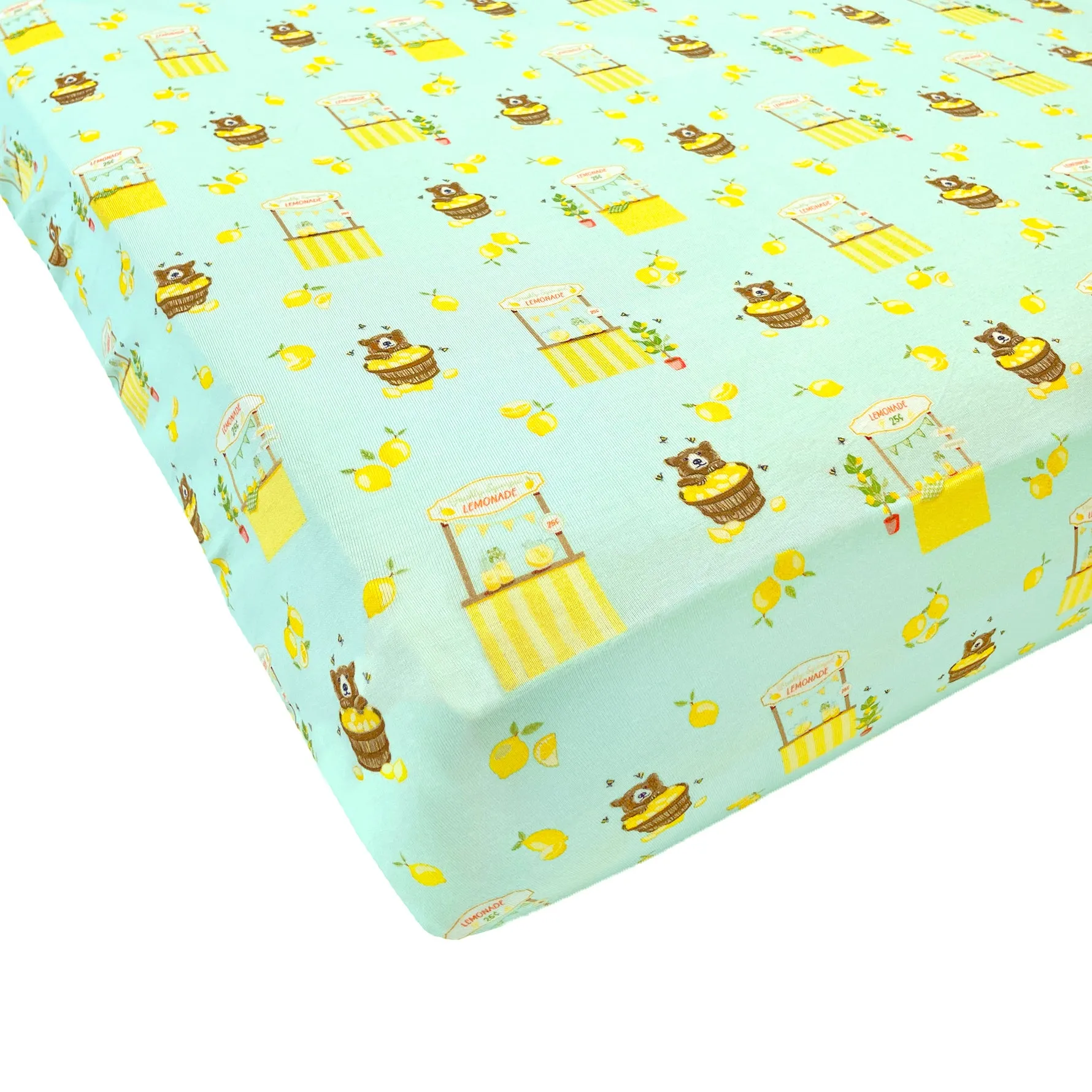 Free Birdees Twin Fitted Sheet - Lemonade Stands & Honey Bears