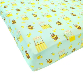 Free Birdees Twin Fitted Sheet - Lemonade Stands & Honey Bears