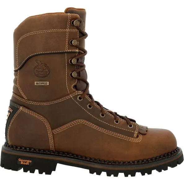 Georgia Boot Men's Amp LT Logger Round Brown Round Toe Work Boot GB00472