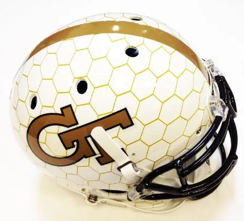 Georgia Tech HoneyComb Schutt Full Size Replica Helmet