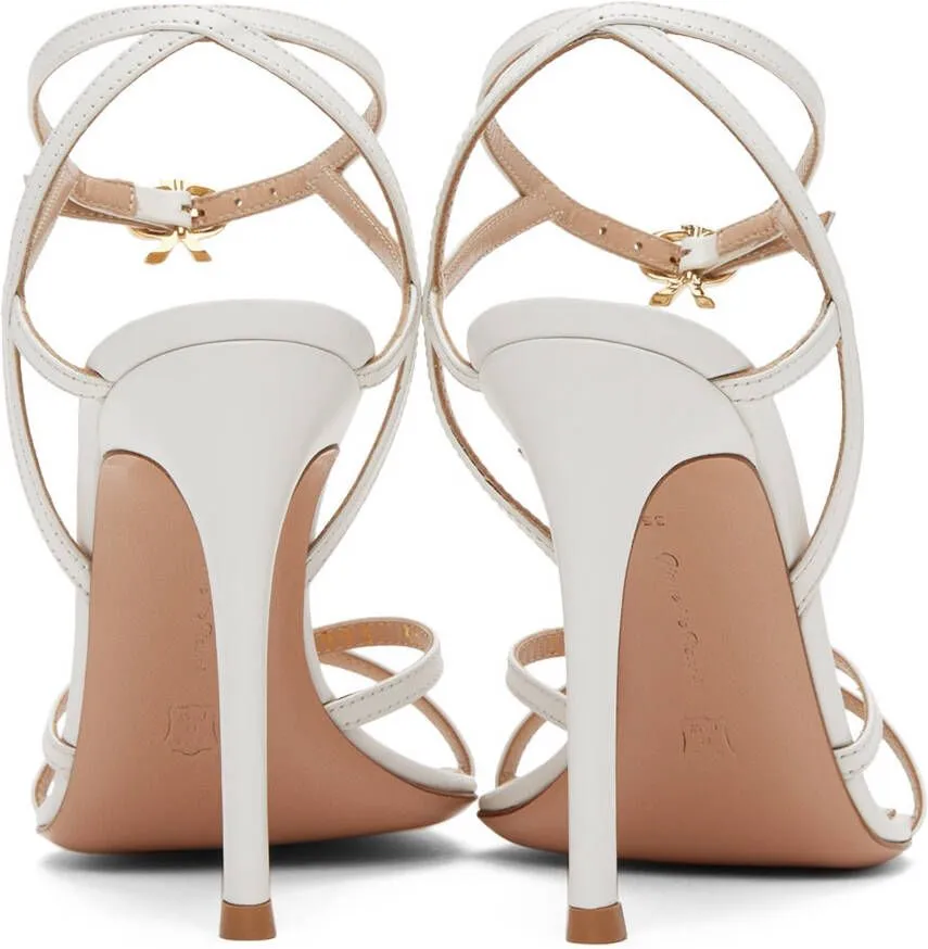 Gianvito Rossi White Georgina 105 Heeled Sandals