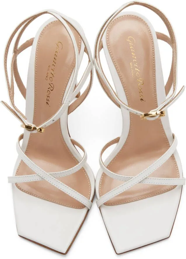 Gianvito Rossi White Georgina 105 Heeled Sandals