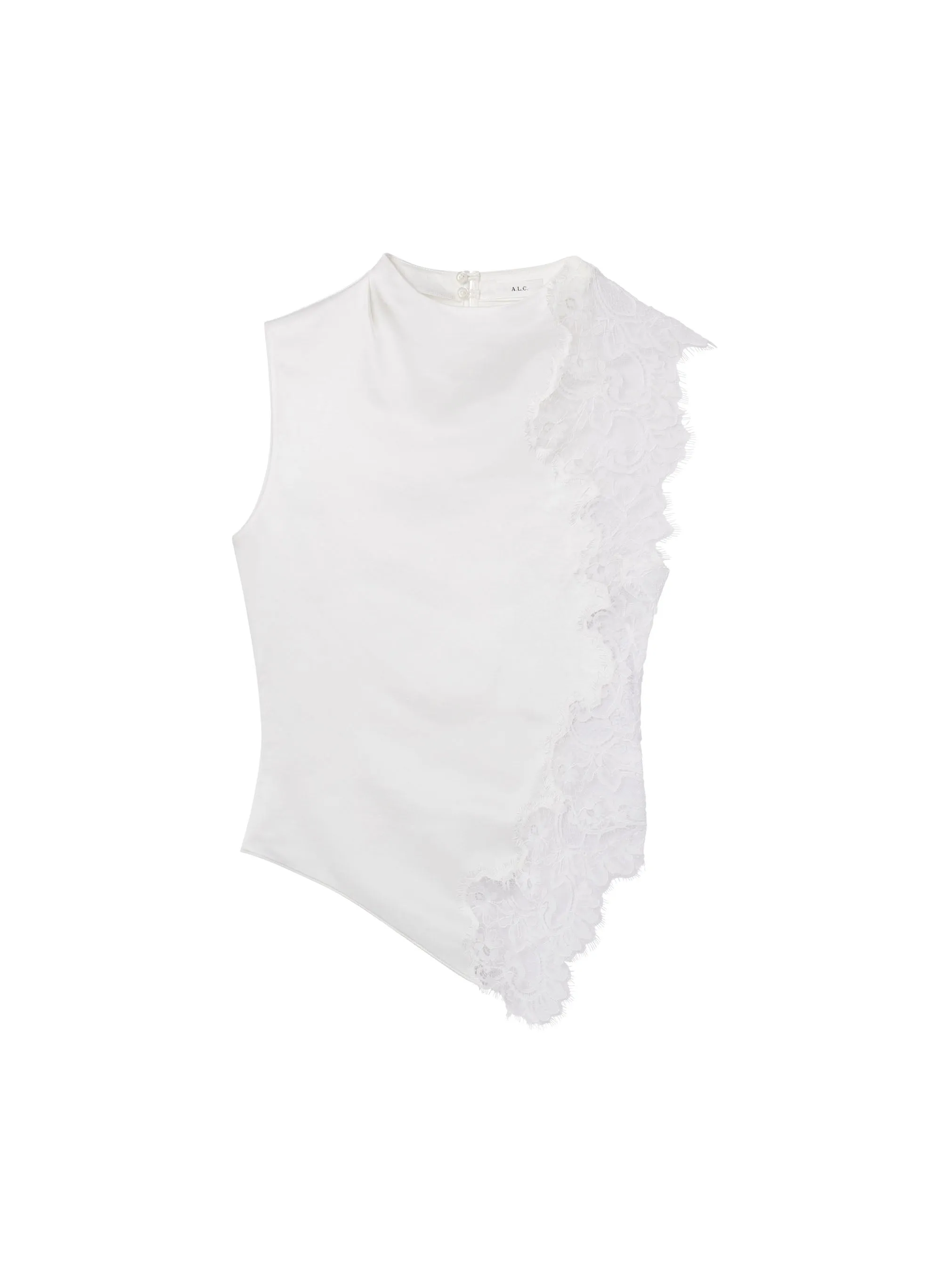 Gracie Satin and Lace Sleeveless Top