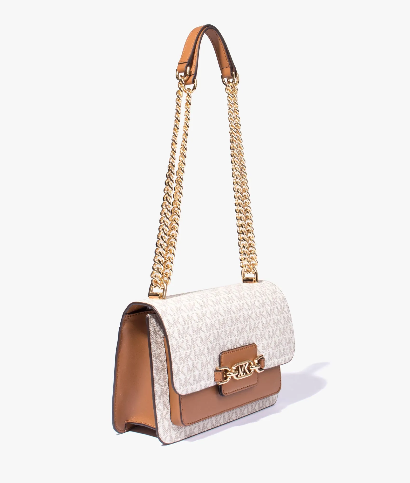 Heather shoulder bag in vanilla and acorn