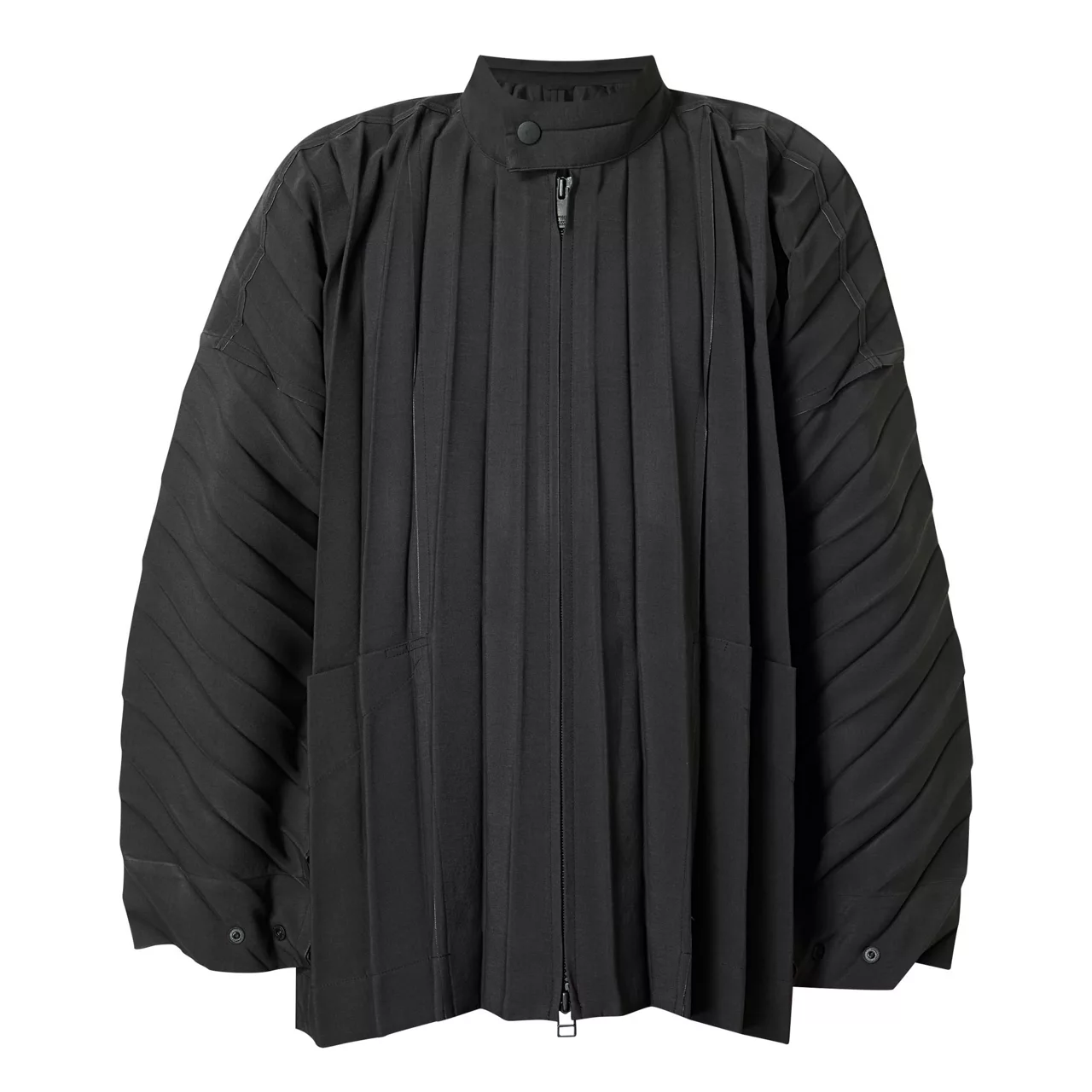 HOMME PLISSÉ ISSEY MIYAKE Edge Pleated Casual Jacket - Black