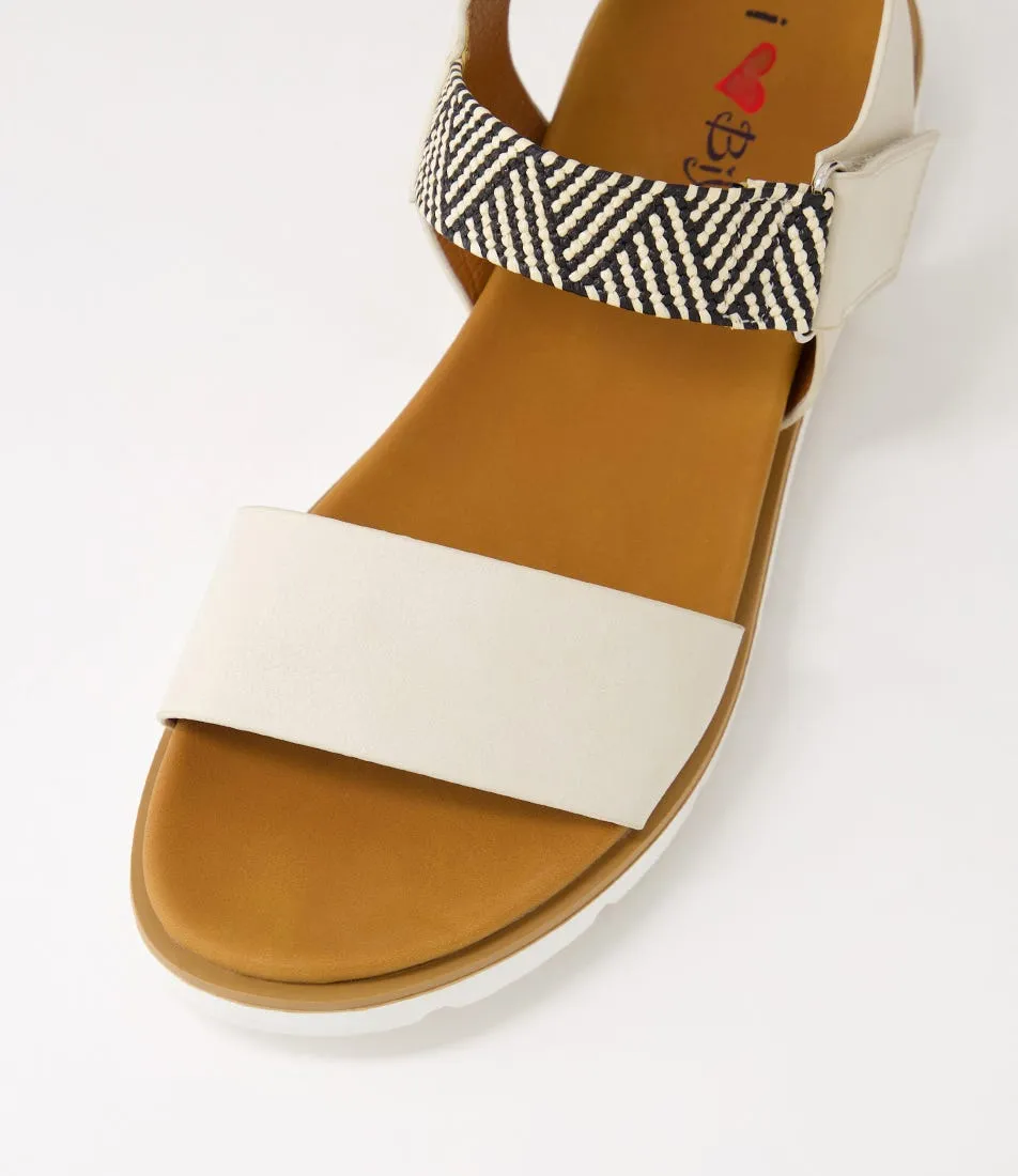 I LOVE BILLY Lintee Beige Elastic Sandals