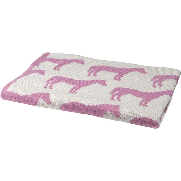 in2green Pony Reversible Baby Blanket, Pink