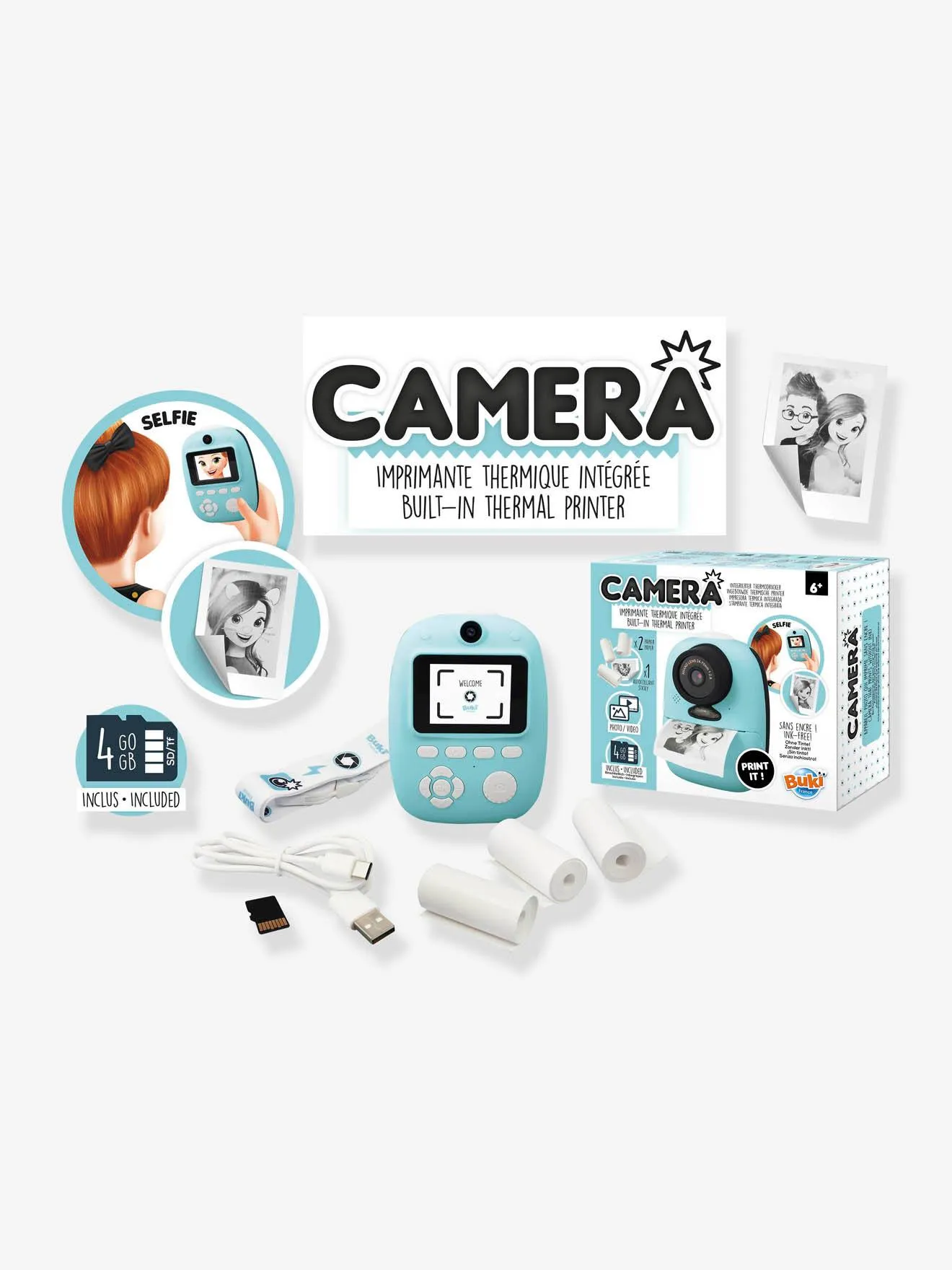 Instant Print Camera - BUKI - blue