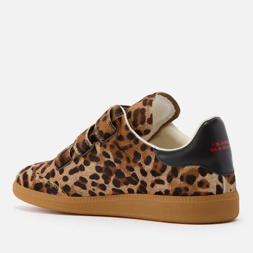 Isabel Marant Women's Beth Leopard-Print Suede Trainers - UK 3 | Coggles