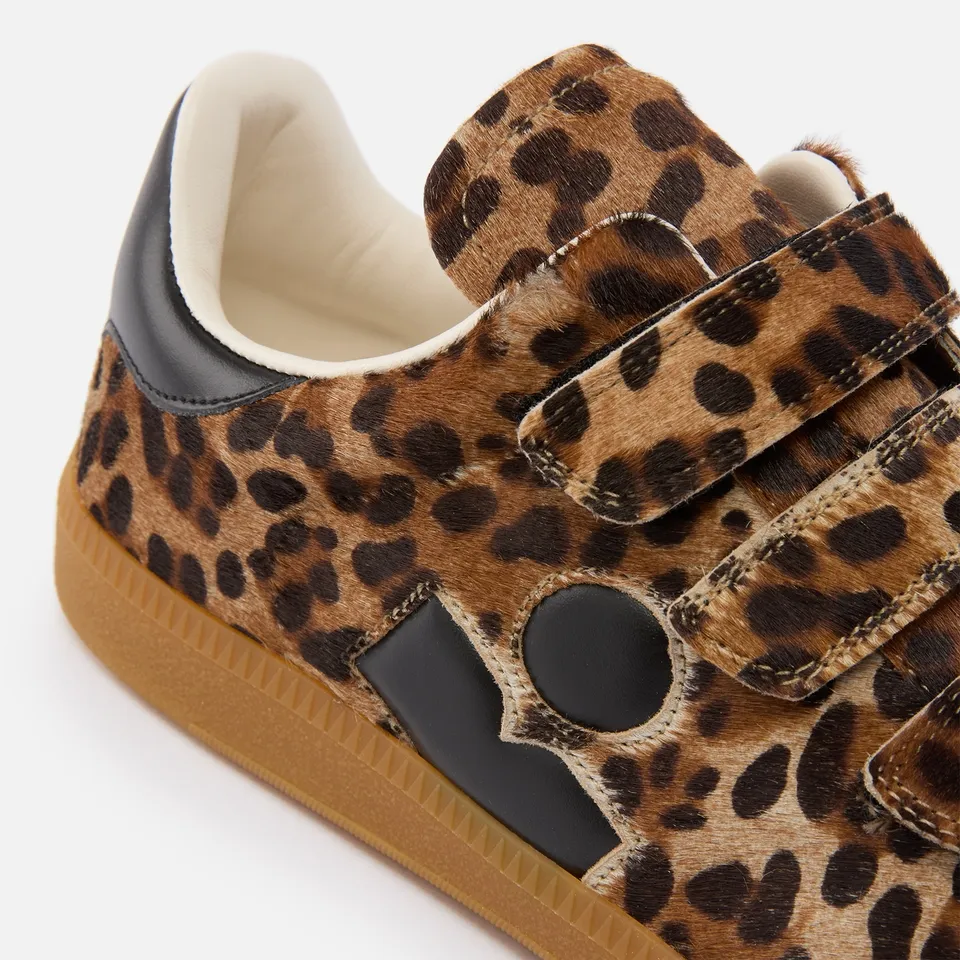 Isabel Marant Women's Beth Leopard-Print Suede Trainers - UK 3 | Coggles