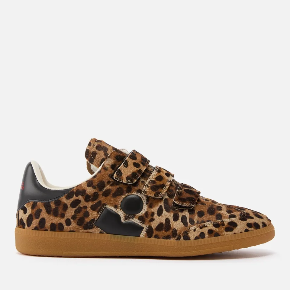 Isabel Marant Women's Beth Leopard-Print Suede Trainers - UK 3 | Coggles