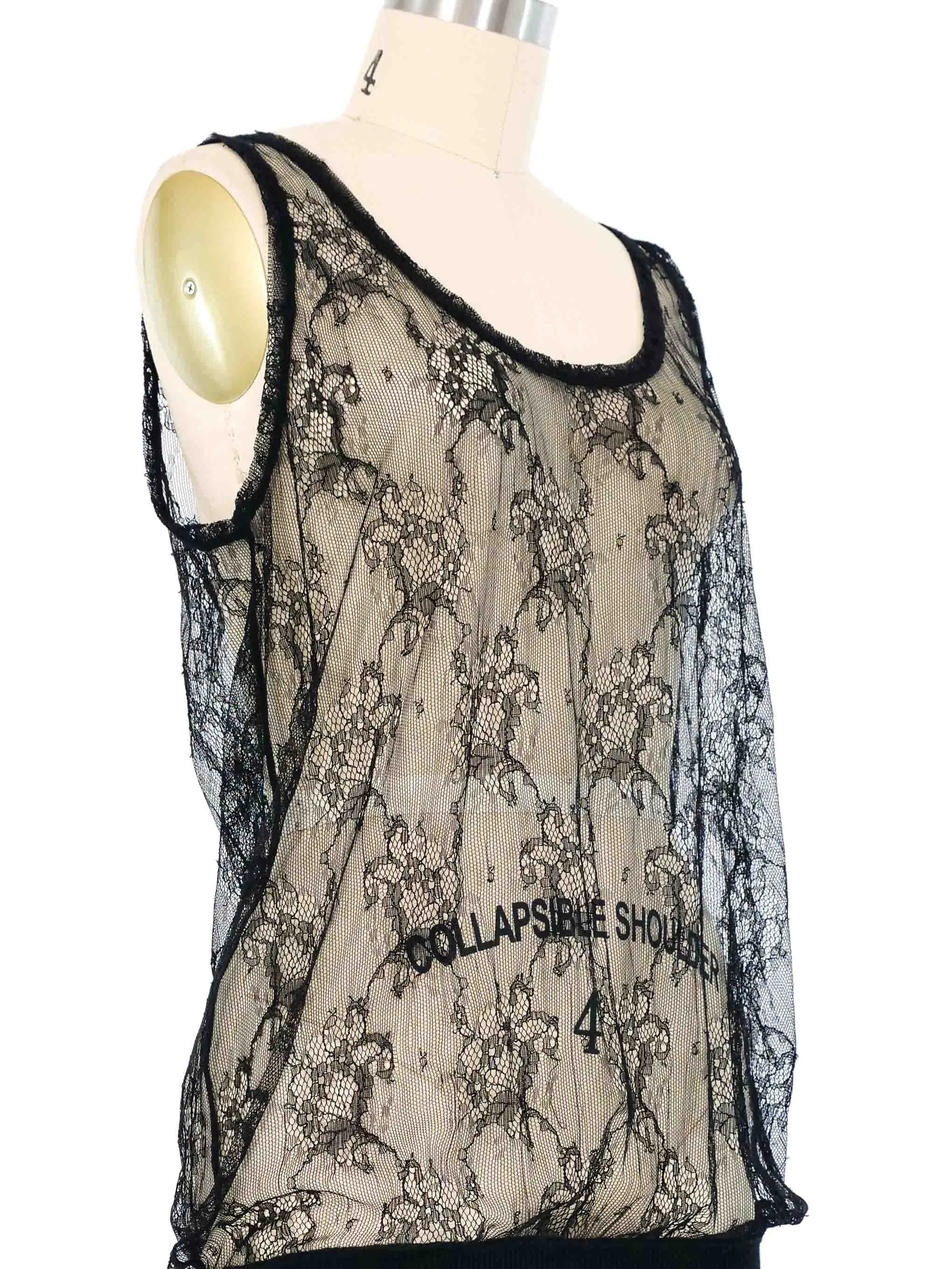 Jean Paul Gaultier Lace Sleeveless Top