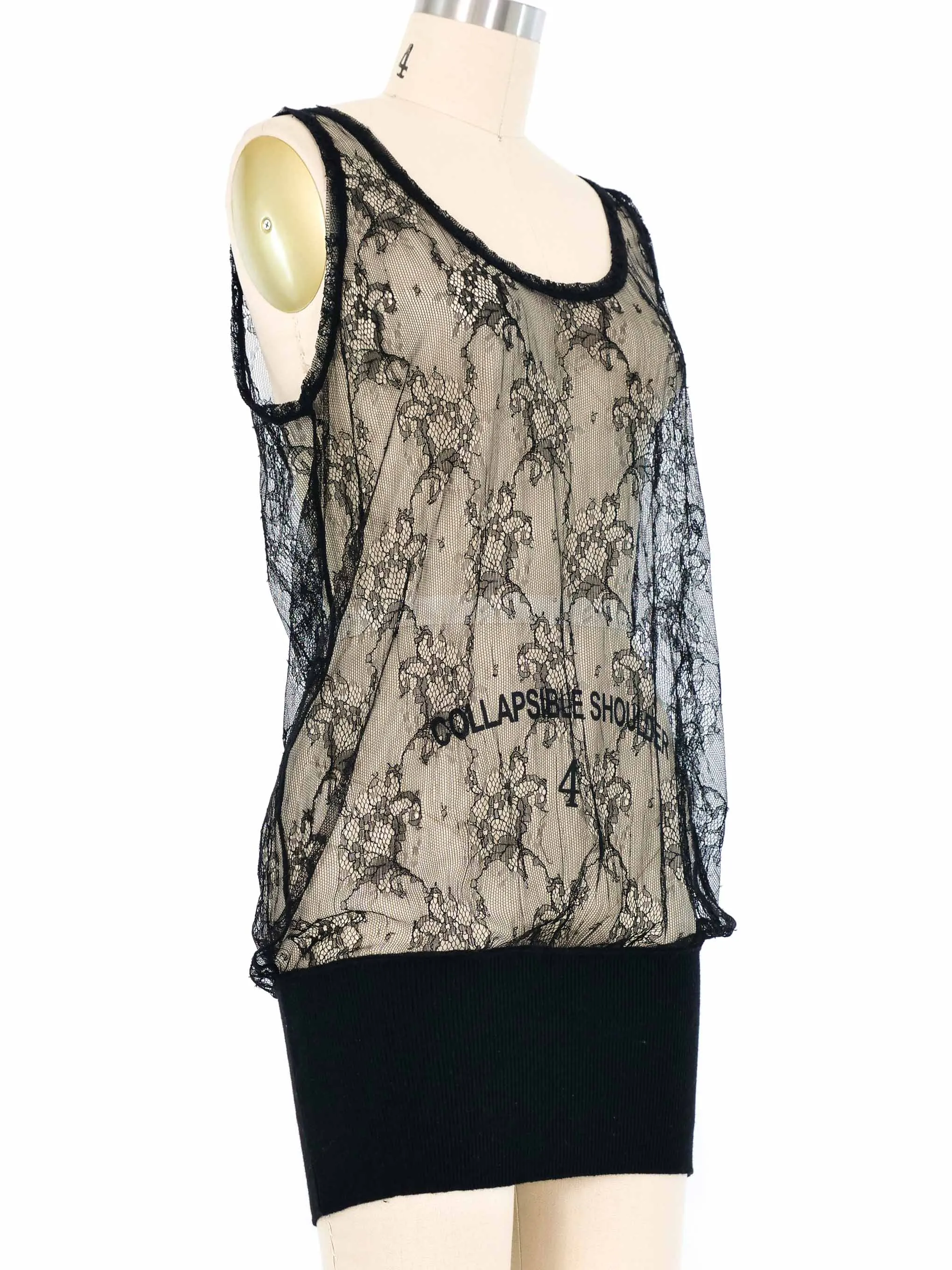 Jean Paul Gaultier Lace Sleeveless Top