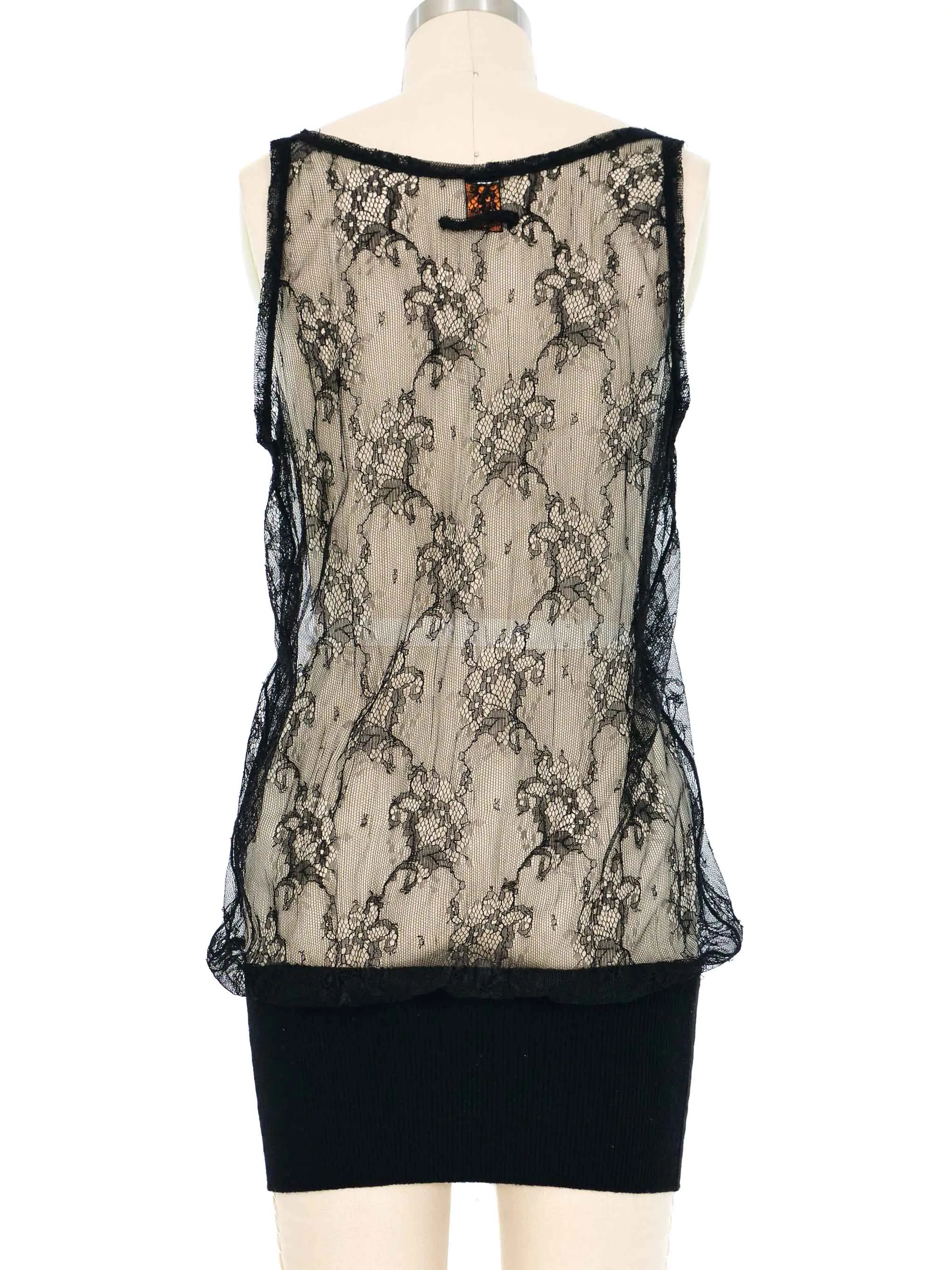 Jean Paul Gaultier Lace Sleeveless Top