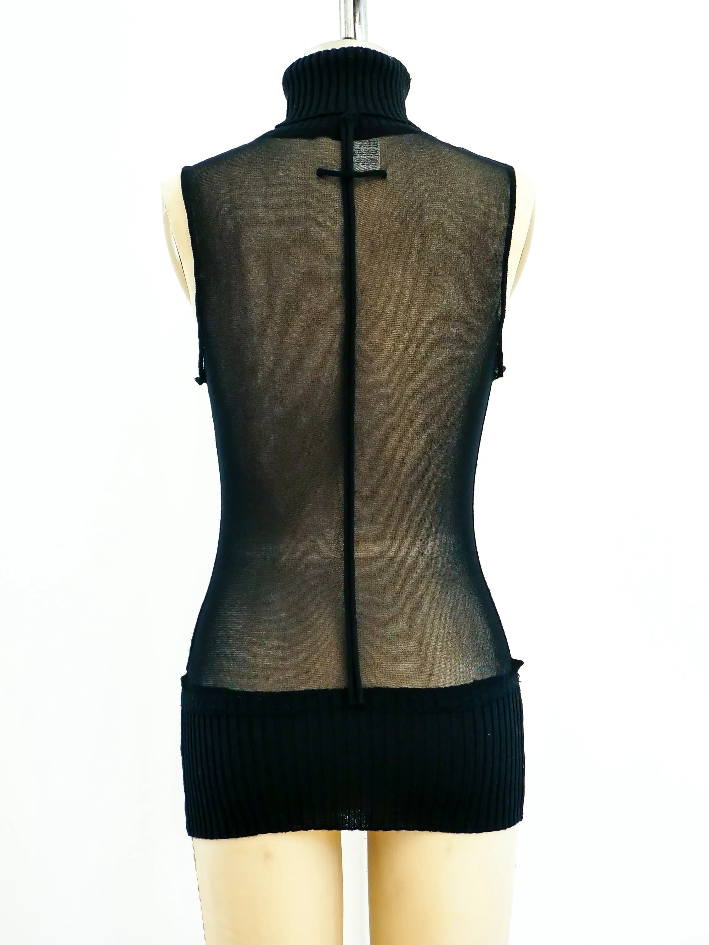 Jean Paul Gaultier Sheer Sleeveless Top