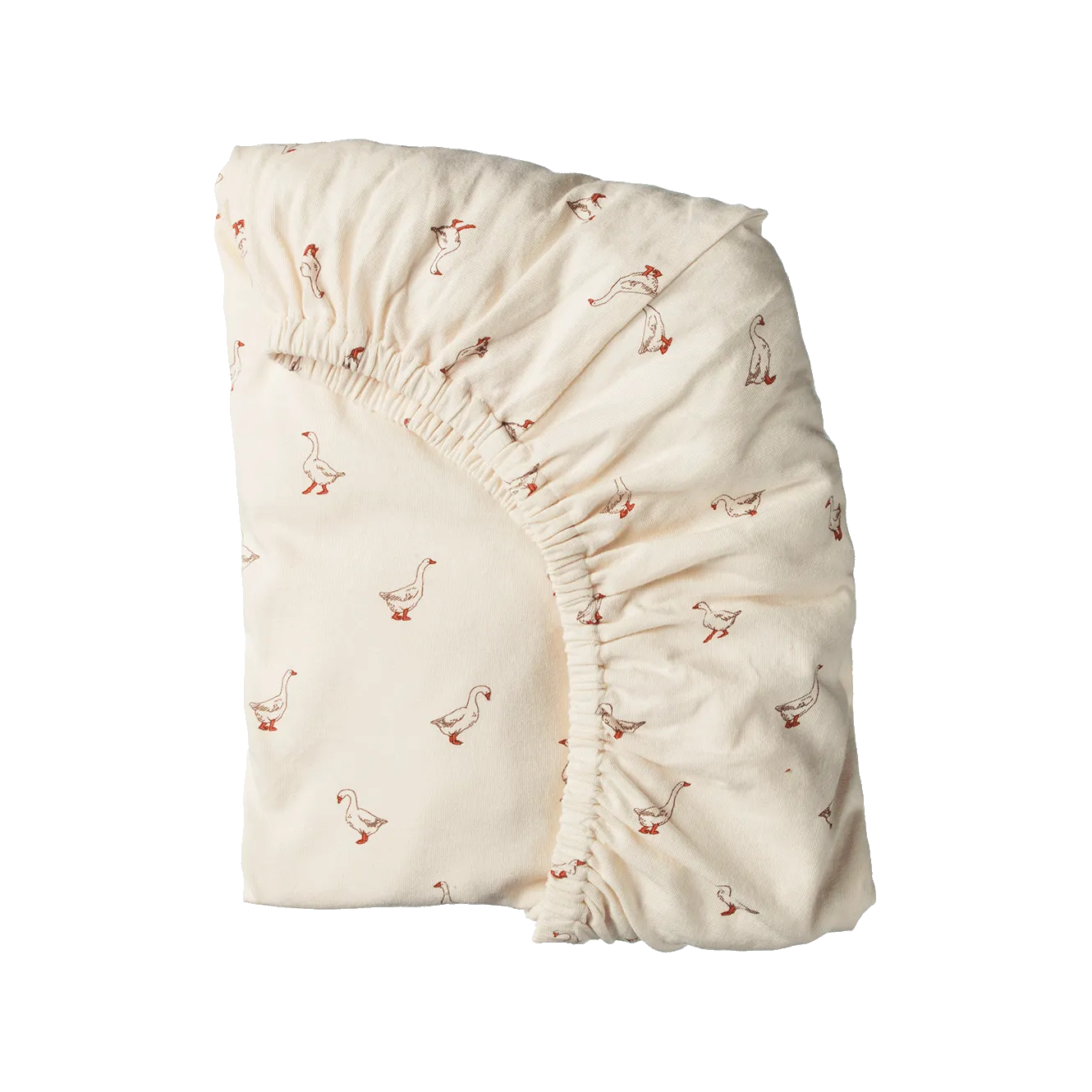 Jersey Fitted Sheet - Goosey Natural Print