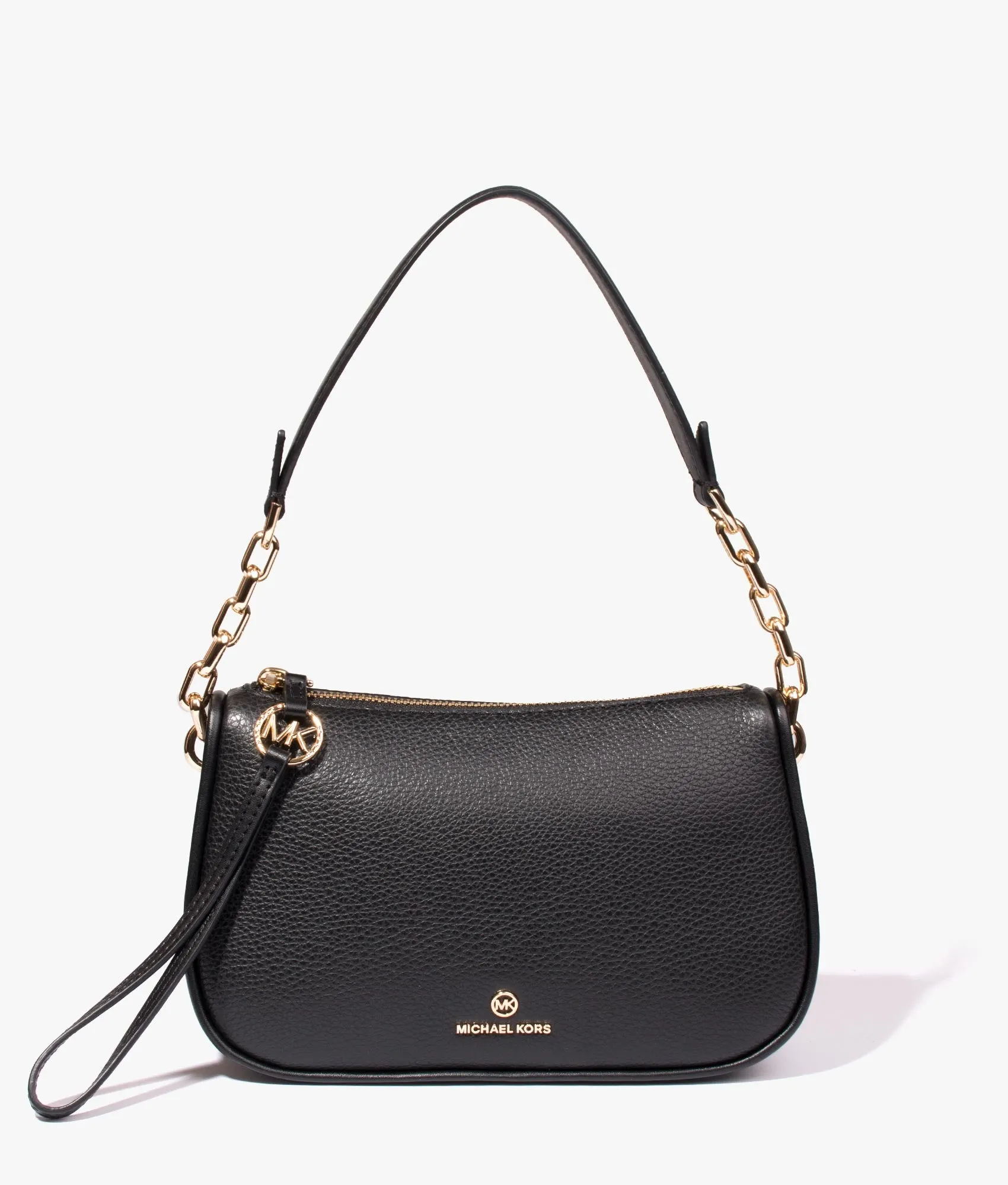 Jet set charm shoulder bag in black