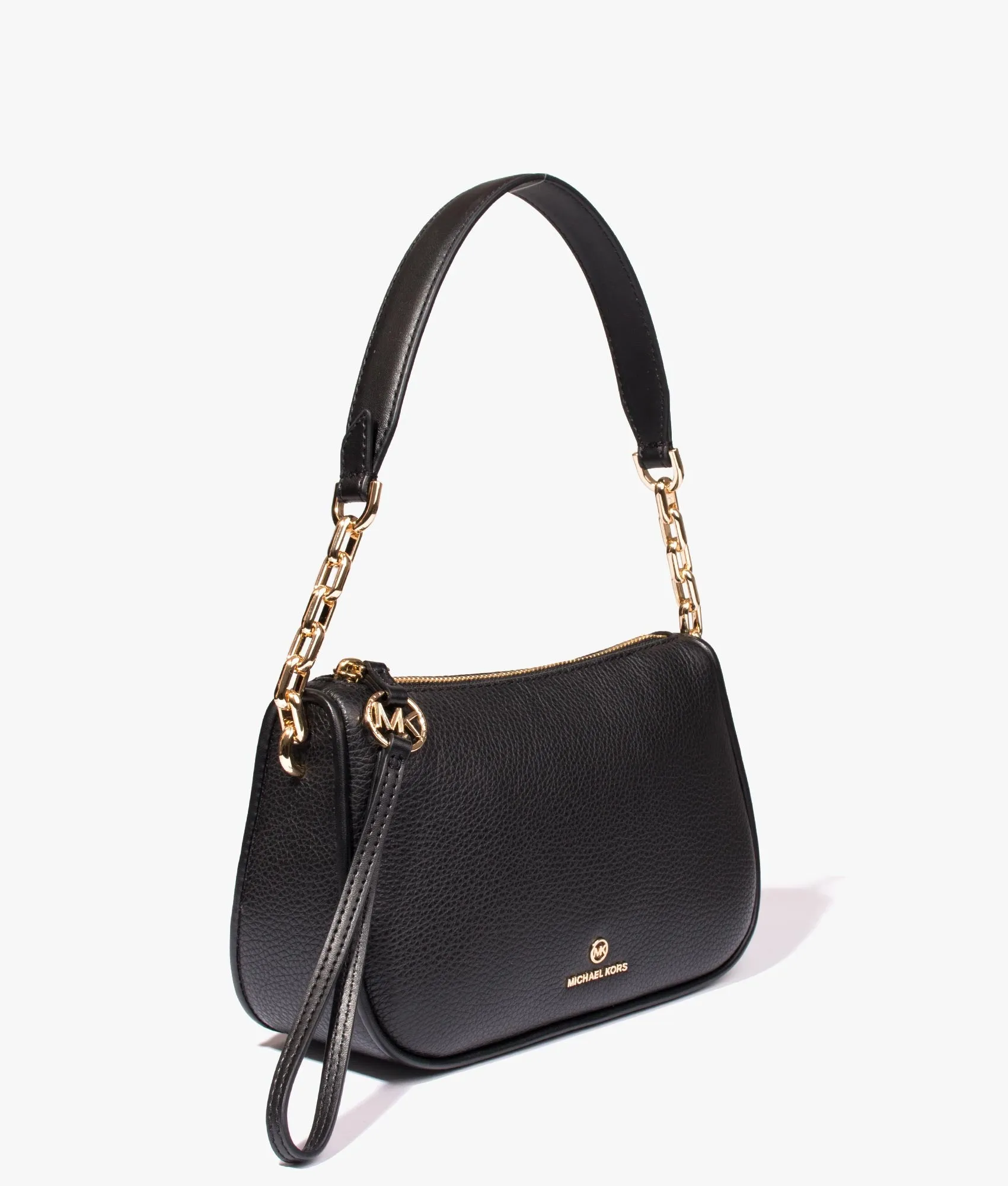 Jet set charm shoulder bag in black